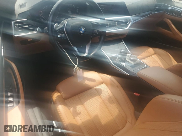 2023 BMW 4 Series 430i with VIN WBA23AT0XPCM11087, listed as a Copart auction lot 54893025 with 35,703 mi miles and Clean title. Bid and sale history available at DreamBid. Image 8.