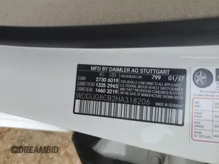 2017 Mercedes-Benz S 550 with VIN WDDUG8CB2HA318206, listed as a Copart auction lot 43399165 with 64,650 mi miles and Salvage Title. Bid and sale history available at carsss.com. Image 12.