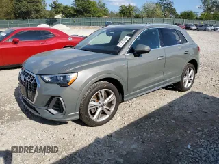 2020 Audi Q3 S line Premium with VIN WA1DECF38L1044231, listed as a Copart auction lot 74263564 with 28,011 mi miles and Clean Title. Bid and sale history available at carsss.com. Image 1.