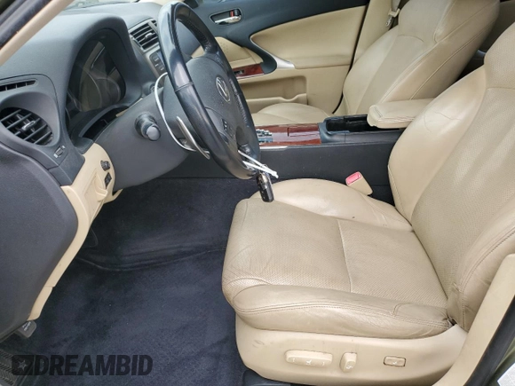 2008 Lexus IS with VIN JTHBK262382064684, listed as a Copart auction lot 54203465 with Not Provided miles and Salvage Title. Bid and sale history available at carsss.com. Image 7.