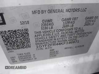 2019 Cadillac XT4 AWD Sport with VIN 1GYFZFR44KF146971, listed as a IAAI auction lot 41663031 with 129,248 mi miles and . Bid and sale history available at DreamBid. Image 9.