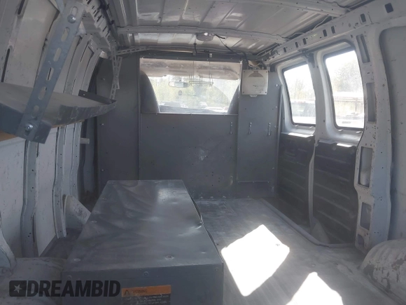 2012 Chevrolet Express Cargo Van with VIN 1GCWGFCB0C1117727, listed as a IAAI auction lot 42105038 with 204,472 mi miles. Bid and sale history available at carsss.com. Image 8.