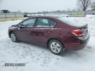 2014 Honda Civic Sedan LX with VIN 19XFB2F56EE057966, listed as a Copart auction lot 87998545 with 127,879 mi miles and Salvage Title. Bid and sale history available at carsss.com. Image 2.