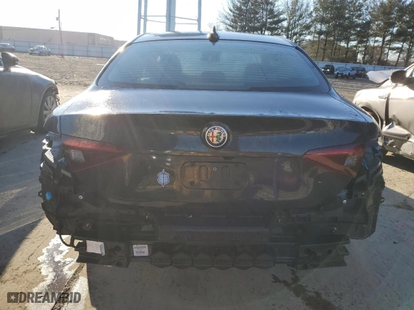 2021 Alfa Romeo Giulia Ti with VIN ZARFANBN4M7645427, listed as a Copart auction lot 46486575 with 0 mi miles and Salvage Title. Bid and sale history available at carsss.com. Image 6.