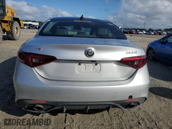 2019 Alfa Romeo Giulia Ti Sport with VIN ZARFANBN9K7603137, listed as a Copart auction lot 78446404 with 0 mi miles and Non Repairable. Bid and sale history available at carsss.com. Image 6.