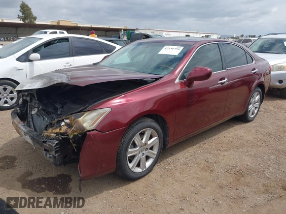 2007 Lexus ES 350 with VIN JTHBJ46G772051025, listed as a IAAI auction lot 42130494 with 185,030 mi miles. Bid and sale history available at carsss.com. Image 2.