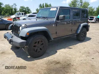 2014 Jeep Wrangler Unlimited Sport with VIN 1C4BJWDG1EL298161, listed as a Copart auction lot 61996735 with 176,043 mi miles and Salvage title. Bid and sale history available at DreamBid. Image 1.