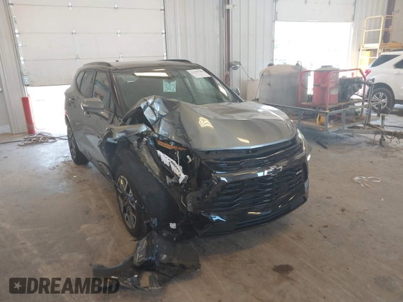 2024 Chevrolet Blazer RS with VIN 3GNKBKRS5RS132834, listed as a IAAI auction lot 42550700 with 26,394 mi miles and . Bid and sale history available at DreamBid. Image 6.