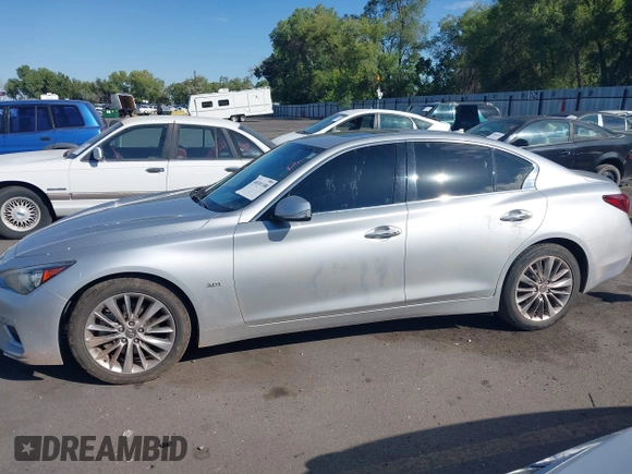2020 Infiniti Q50 Premium with VIN JN1EV7AR6LM252414, listed as a IAAI auction lot 40101180 with 82,173 mi miles and . Bid and sale history available at DreamBid. Image 14.