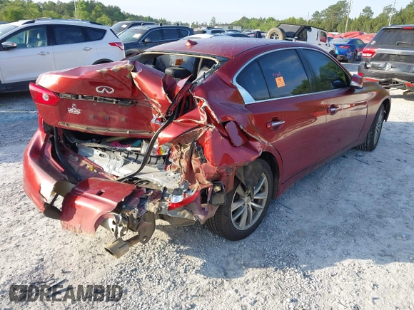 2015 Infiniti Q50 Premium with VIN JN1BV7AR3FM396669, listed as a IAAI auction lot 42007221 with 185,175 mi miles. Bid and sale history available at carsss.com. Image 4.