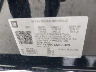 2018 Chevrolet Silverado 1500 LTZ with VIN 1GCVKSEC1JZ133409, listed as a IAAI auction lot 41369468 with 81,906 mi miles. Bid and sale history available at carsss.com. Image 9.