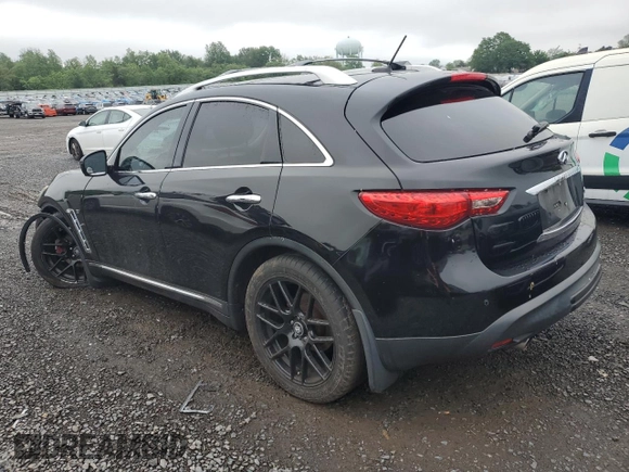 2015 Infiniti QX70 with VIN JN8CS1MW0FM482227, listed as a Copart auction lot 56796535 with 139,531 mi miles and Salvage title. Bid and sale history available at DreamBid. Image 2.