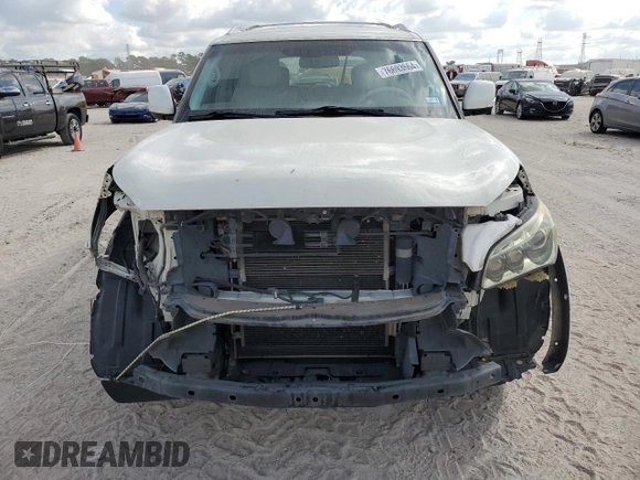 2012 Infiniti QX56 8-passenger with VIN JN8AZ2NC8C9317165, listed as a Copart auction lot 76693664 with 167,243 mi miles and Salvage Title. Bid and sale history available at carsss.com. Image 5.