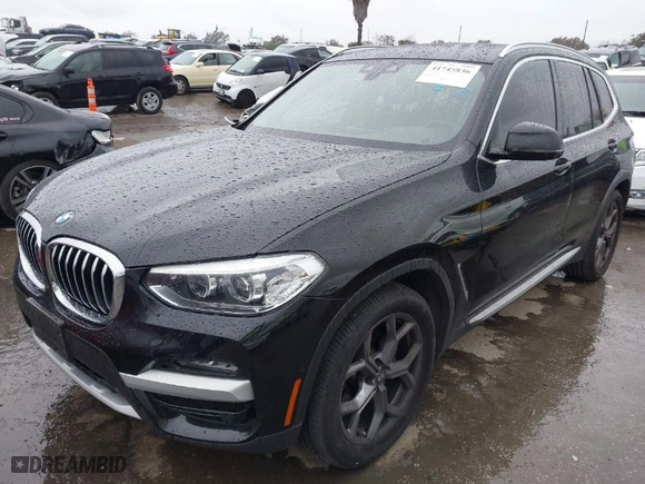 2021 BMW X3 sDrive30i with VIN 5UXTY3C00M9G24273, listed as a IAAI auction lot 41745836 with 41,916 mi miles. Bid and sale history available at carsss.com. Image 2.