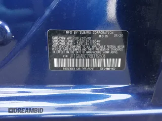 2024 Subaru Impreza with VIN JF1GUABC7R8379504, listed as a IAAI auction lot 42172088 with 14,521 mi miles and . Bid and sale history available at DreamBid. Image 9.