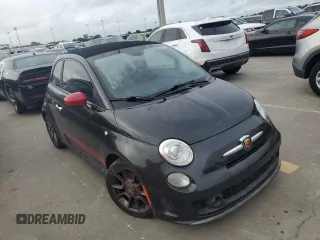 2013 FIAT 500 Abarth with VIN 3C3CFFJH4DT670375, listed as a Copart auction lot 74307284 with 0 mi miles and Salvage Title. Bid and sale history available at carsss.com. Image 4.