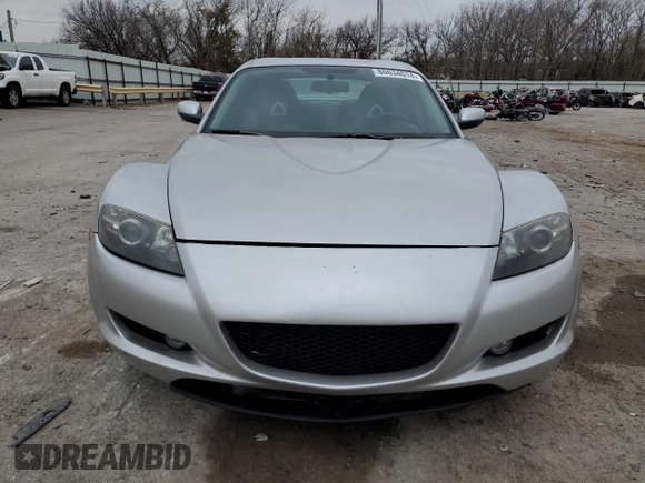 2004 Mazda RX-8 with VIN JM1FE17N540130784, listed as a Copart auction lot 86634014 with 122,828 mi miles and Clean Title. Bid and sale history available at carsss.com. Image 5.
