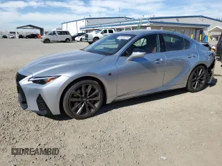2024 Lexus IS with VIN JTHBA1D25R5131172, listed as a Copart auction lot 43476375 with 22,835 mi miles and Salvage Title. Bid and sale history available at carsss.com. Image 1.