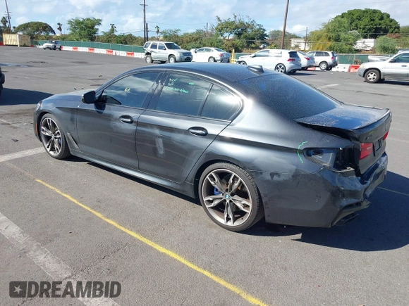 2018 BMW 5 Series M550i xDrive with VIN WBAJB9C51JB049513, listed as a IAAI auction lot 41146990 with 51,218 mi miles. Bid and sale history available at carsss.com. Image 3.
