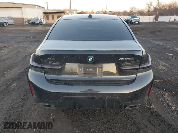2024 BMW 3 Series M340i xDrive with VIN 3MW49FF06R8E26745, listed as a Copart auction lot 86563564 with 21,327 mi miles and Salvage Title. Bid and sale history available at carsss.com. Image 6.