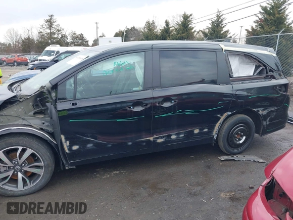 2023 Honda Odyssey Touring with VIN 5FNRL6H81PB068721, listed as a IAAI auction lot 41489618 with 20,202 mi miles and . Bid and sale history available at DreamBid. Image 15.