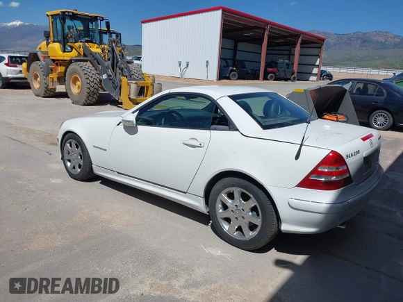 2001 Mercedes-Benz SLK 230 Kompressor with VIN WDBKK49FX1F218767, listed as a IAAI auction lot 42301070 with 182,332 mi miles and . Bid and sale history available at DreamBid. Image 3.