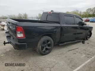 2019 Ram 1500 Big Horn/Lone Star with VIN 1C6SRFFT5KN731765, listed as a Copart auction lot 51946135 with 95,644 mi miles and Salvage Title. Bid and sale history available at carsss.com. Image 3.