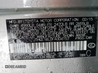 2015 Lexus GS 350 with VIN JTHCE1BL0FA004157, listed as a Copart auction lot 65057024 with 98,151 mi miles and Clean Title. Bid and sale history available at DreamBid. Image 14.