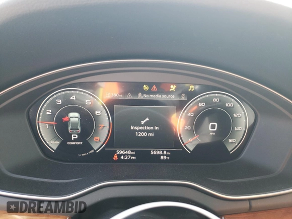 2022 Audi Q5 S line Premium Plus with VIN WA1EAAFY8N2110662, listed as a Copart auction lot 53669955 with 59,648 mi miles and Salvage title. Bid and sale history available at DreamBid. Image 9.