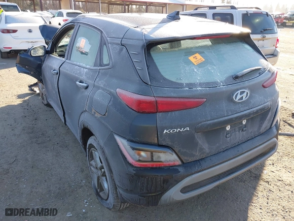 2023 Hyundai Kona SE with VIN KM8K2CAB3PU058140, listed as a IAAI auction lot 41378618 with 23,694 mi miles. Bid and sale history available at carsss.com. Image 3.