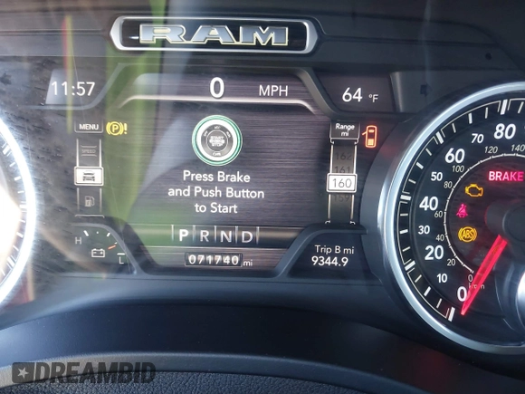 2020 Ram 1500 Big Horn with VIN 1C6SRFFT4LN212899, listed as a IAAI auction lot 41674010 with 71,740 mi miles. Bid and sale history available at carsss.com. Image 15.