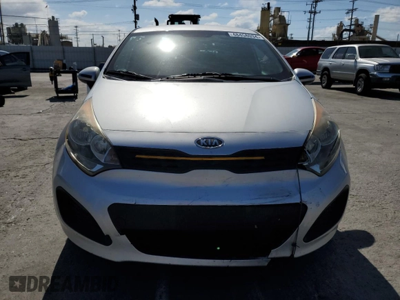 2012 Kia Rio LX with VIN KNADM5A37C6092993, listed as a Copart auction lot 48458034 with 108,314 mi miles and Salvage Title. Bid and sale history available at DreamBid. Image 5.
