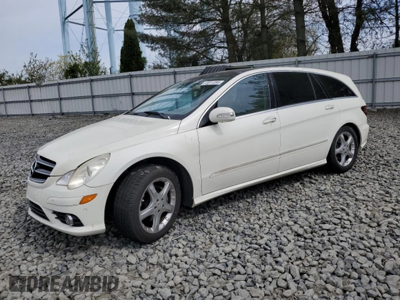 2008 Mercedes-Benz R 3.5L with VIN 4JGCB65EX8A082965, listed as a Copart auction lot 53811395 with 124,483 mi miles and Salvage title. Bid and sale history available at DreamBid. Image 1.