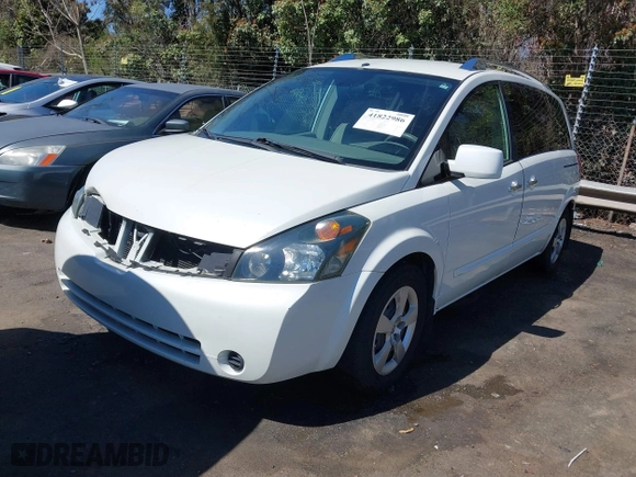 2007 Nissan Quest with VIN 5N1BV28U57N119426, listed as a IAAI auction lot 41822986 with 196,097 mi miles. Bid and sale history available at carsss.com. Image 2.