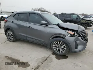 2021 Nissan Kicks SV with VIN 3N1CP5CV2ML495312, listed as a Copart auction lot 48202875 with 57,756 mi miles and Salvage Title. Bid and sale history available at carsss.com. Image 4.