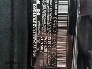 2014 Mercedes-Benz C 300 Sport with VIN WDDGF8AB7ER321568, listed as a Copart auction lot 54404215 with 88,313 mi miles and Salvage Title. Bid and sale history available at DreamBid. Image 12.