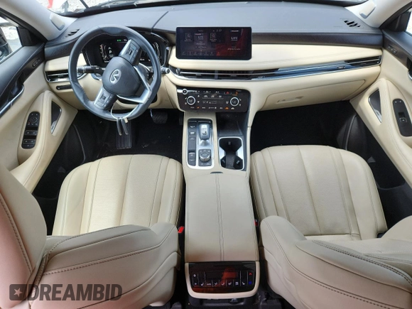 2022 Infiniti QX60 Sensory with VIN 5N1DL1GS0NC331233, listed as a Copart auction lot 61033025 with 23,434 mi miles and Salvage title. Bid and sale history available at DreamBid. Image 8.