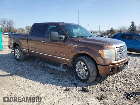 2011 Ford F-150 XLT with VIN 1FTFW1ET3BFB22224, listed as a Copart auction lot 51444185 with 186,968 mi miles and Salvage Title. Bid and sale history available at carsss.com. Image 4.