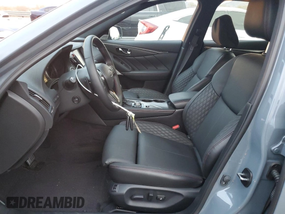 2024 Infiniti Q50 Red Sport 400 with VIN JN1FV7DPXRM660535, listed as a Copart auction lot 82416994 with 2,822 mi miles and Salvage Title. Bid and sale history available at DreamBid. Image 7.