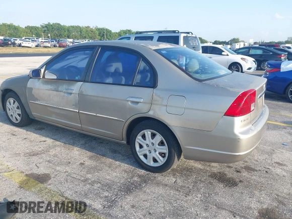 2003 Honda Civic EX with VIN 2HGES26703H605041, listed as a IAAI auction lot 41973846 with 210,042 mi miles. Bid and sale history available at carsss.com. Image 3.