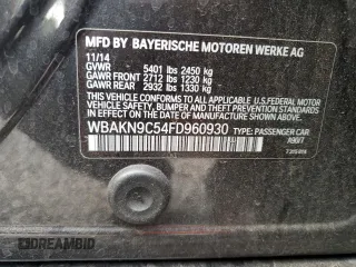 2015 BMW 5 Series 550i с VIN WBAKN9C54FD960930, выставлен на аукционе Copart как лот 56240895 с пробегом 85 276 миль миль и Чистый • Clean title. История ставок и продаж доступна на DreamBid. Изображение 12.
