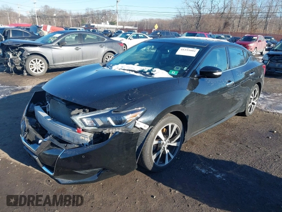 2018 Nissan Maxima SV with VIN 1N4AA6AP5JC374240, listed as a IAAI auction lot 41195881 with 112,475 mi miles and . Bid and sale history available at DreamBid. Image 2.