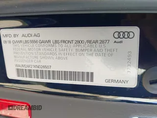 2019 Audi A6 Prestige with VIN WAUM2AF21KN026507, listed as a IAAI auction lot 41689438 with 78,725 mi miles. Bid and sale history available at carsss.com. Image 9.