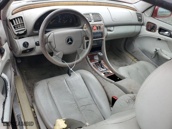 1999 Mercedes-Benz CLK-Class with VIN WDBLJ65G9XF072789, listed as a Copart auction lot 42996795 with 157,750 mi miles and Salvage Title. Bid and sale history available at carsss.com. Image 8.