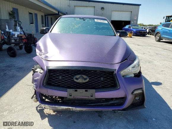 2021 Infiniti Q50 RED SPORT 400 with VIN JN1FV7DR2MM880956, listed as a Copart auction lot 48795465 with 36,160 mi miles and Clean Title. Bid and sale history available at carsss.com. Image 5.