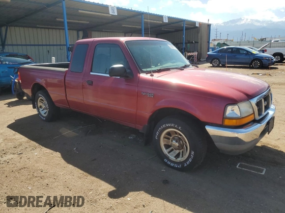 1999 Ford Ranger XL with VIN 1FTYR14V2XPC01324, listed as a Copart auction lot 52988155 with 174,461 mi miles and Clean Title. Bid and sale history available at carsss.com. Image 4.