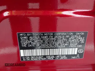 2006 Lexus IS 250 with VIN JTHCK262562006254, listed as a IAAI auction lot 41697815 with 80,994 mi miles and . Bid and sale history available at DreamBid. Image 9.