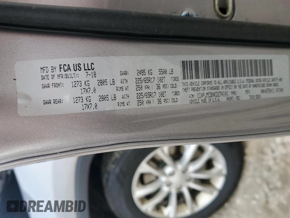 2019 Jeep Cherokee Latitude with VIN 1C4PJMCBXKD274141, listed as a Copart auction lot 58926845 with 166,566 mi miles and Non repairable. Bid and sale history available at DreamBid. Image 12.