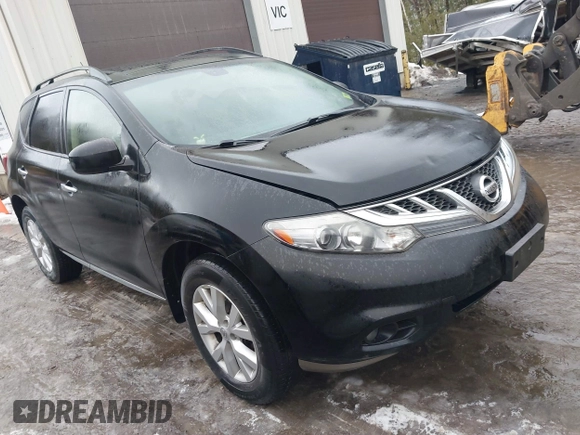 2014 Nissan Murano S with VIN JN8AZ1MW8EW517148, listed as a IAAI auction lot 41683358 with 210,034 mi miles. Bid and sale history available at carsss.com. Image 1.