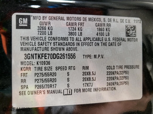 2013 Chevrolet Avalanche LT with VIN 3GNTKFE70DG261556, listed as a Copart auction lot 55241233 with 123,292 mi miles and Salvage Title. Bid and sale history available at carsss.com. Image 15.